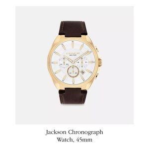 Coach Gold and Brown Jackson Chronograph Watch